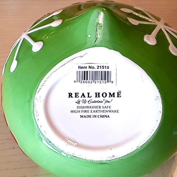 Real Home M&M's Christmas Green Ball Tree Ornament Cookie/Candy Jar. Like New! - Picture 10 of 15